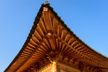 Fototapeta na wymiar Close up of Korean traditional architecture