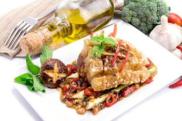 Honey roasted pork