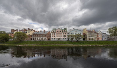 Золотая Набережная-жилой квартал в историческом месте Пскова.