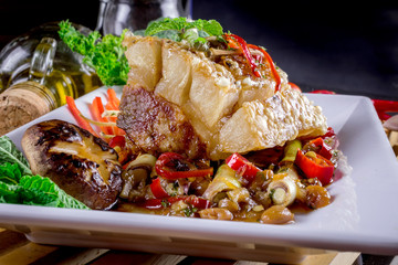 Honey roasted pork