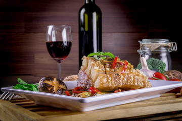 Honey roasted pork
