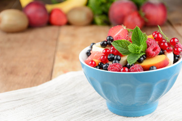 Fresh tasty fruit salad