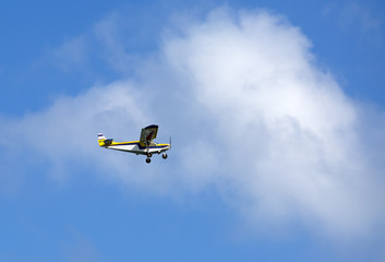 Fototapeta na wymiar Light single-engine plane