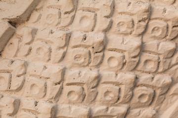 Flake of naga statue in temple, Thailand