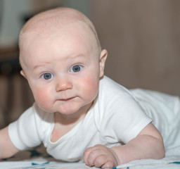 Beautiful Baby Boy in White