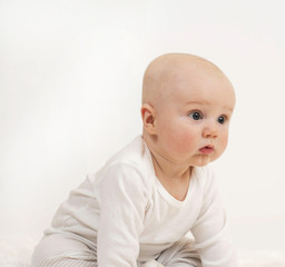 Beautiful Baby Boy in White