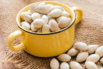 Ginkgo biloba seed in Thai food market, Ginkgo seeds background