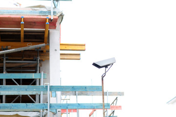 Überwachungskamera an der Baustelle