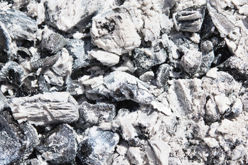 Burnt-out wood background 