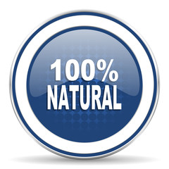 natural icon 100 percent natural sign