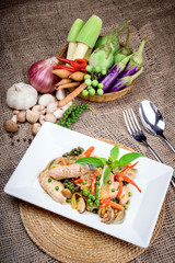 stir fish with spicy curry