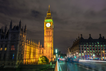 Fototapeta na wymiar Big Ben at night, London, UK