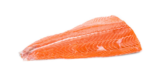Raw salmon fillet.