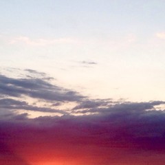Dramatic sunrise with colorful clouds