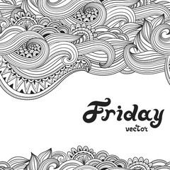 Vector ornament doodle seamless pattern  - 82939962