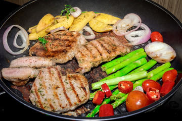 Grilled steak meat