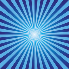 Vintage abstract background explosion blue rays vector