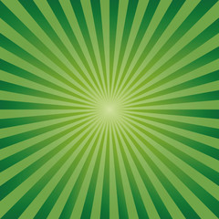 Vintage abstract background explosion green rays vector