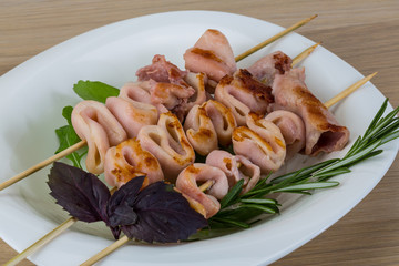 Grilled squid