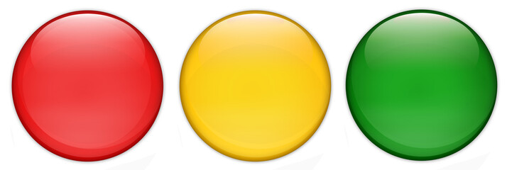 leere Web Button Vorlage mit Ampel Farben