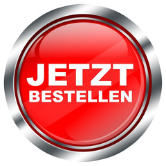 roter runder Web Button Jetzt Bestellen für Web-Shop