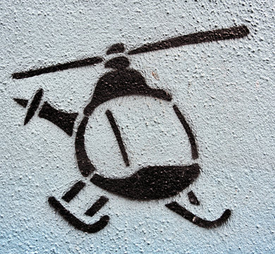 Graffiti Hubschrauber