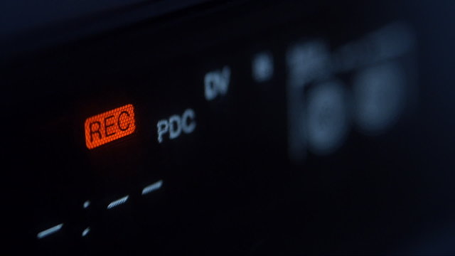 The level of the audio signal and a digital counter