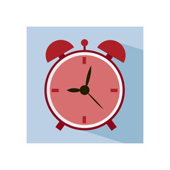 Flat modern icon of alarm clock