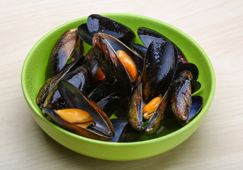 Boiled mussels