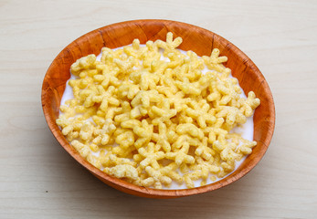 Cereal breakfast with milk