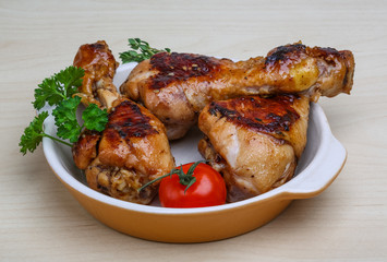 Roasted chicken legs