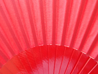 Abstract Red Summer Fan