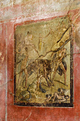 Fresco in the ruins of Pompeii