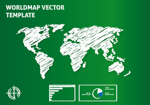 Worldmap Vector Template Illustration