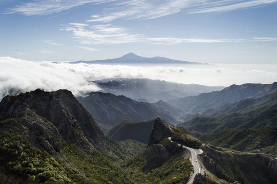 Montañas de Agando en La Gomera (Islas Canarias)