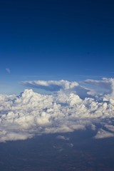 Fototapeta premium Clouds background as seen by the airplane