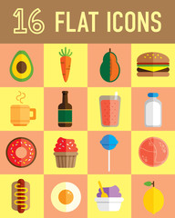 flat icon fruit