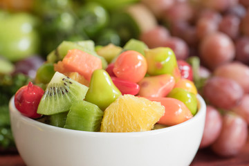 Close-up fruits salad