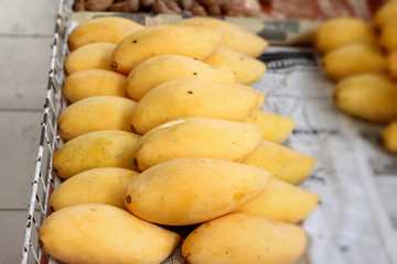 Naklejka na ściany i meble Ripe mango in the market