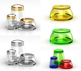 glass jars (high resolution 3D image)