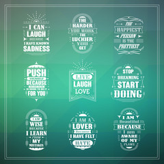 motivational and inspirational quotes set