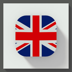 United Kingdom flag square button