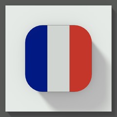 France flag square button