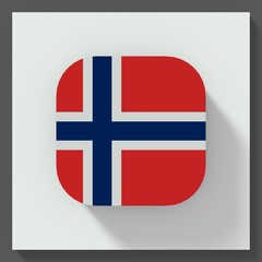 Obraz premium Norway flag square button