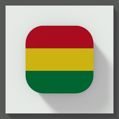 Bolivia flag square button