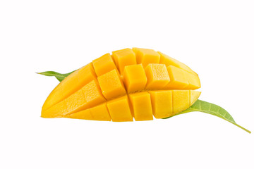 Fototapeta premium Yellow mango isolated on white background