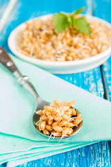 Sprouted wheat seeds