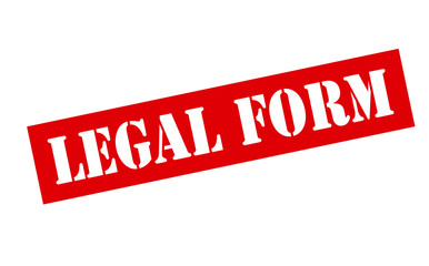 Fototapeta premium Rubber stamp with text legal form inside, vector illustration