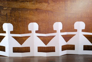 Happy Childrens Day concept with paper dolls