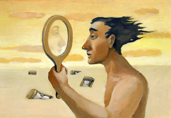 mirror surreal illustration